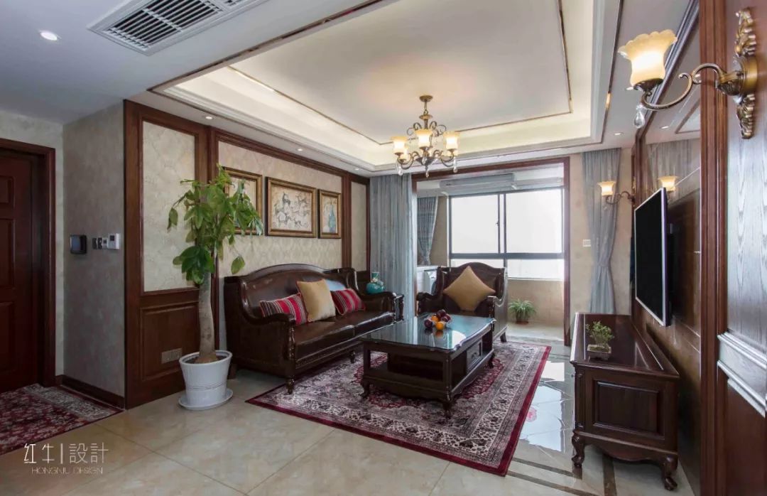 南京旭日爱上城115平米简美风格装修  喜欢深色家具的看过来01